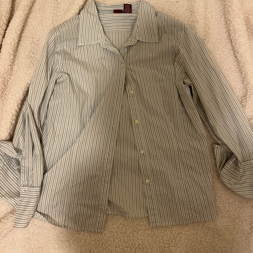 XL Merona long sleeve stripe button down